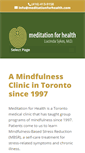 Mobile Screenshot of meditationforhealth.com